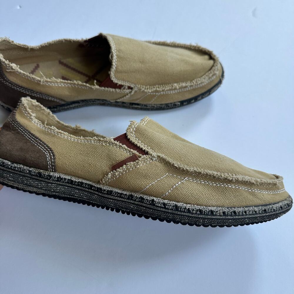 CASMAG Men's Canvas Slip on Loafers 10 43 Leisure Fisherman Boat Resort Nautical
